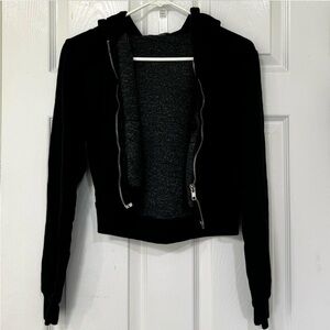 Brandy Melville Black Zip-Up Jacket